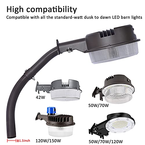 Mounting Arm，Sturdy Mounting Arm Suitable Use for 40W/50W/70W/80W/100W/120W Dusk to Dawn Led Barn Light Area Light Outdoor Yard Light | The Storepaperoomates Retail Market - Fast Affordable Shopping
