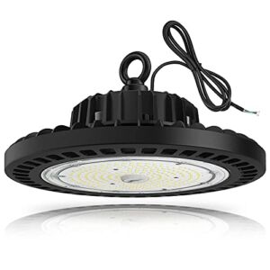 UFO LED High Bay Light, TREONYIA 150W 140LM/W 21,000LM CRI≥80 5000k Daylight ETL&DLC Listed Led Shop Light – [600W HID/HPS Equivalent], UL 5’ Cable, Commercial Area/Wet Location Area Light