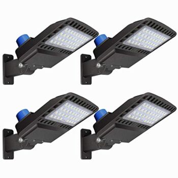LEDMO LED Parking Lot Lights 19500LM – [500W HID/HPS Replacement] Adjustable LED Shoebox Street Pole with Dusk to Dawn Photocell Slip Fitter Commercial Area Yard Lighting 5000K 150W 4 Pack | The Storepaperoomates Retail Market - Fast Affordable Shopping