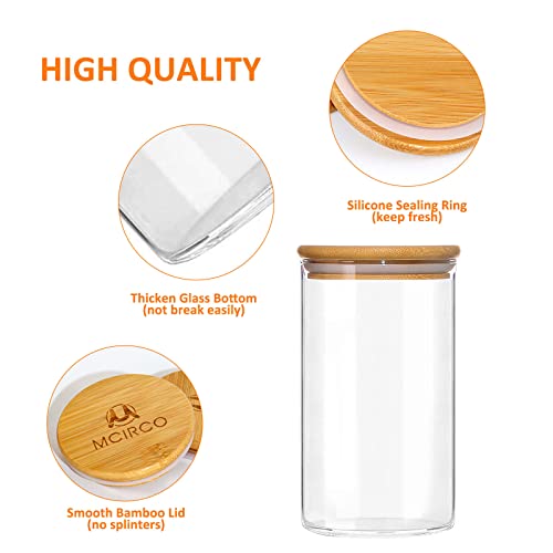 Kitchen Canisters Set, M MCIRCO 9Pcs Airtight Glass Jars with Bamboo Lids, Glass food Storage Containers for Kitchen & Pantry Organization, Cookie, Coffee, Pasta, Nuts and Spice Jars, Stackable | The Storepaperoomates Retail Market - Fast Affordable Shopping