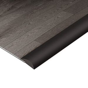 BNELL Carpet & Floor Edging Trim Strip,Self Adhesive-PVC Floor Transition Strip,Thresholds for Doorways with a Height Less Than 3 MM (6.56FT_Black)