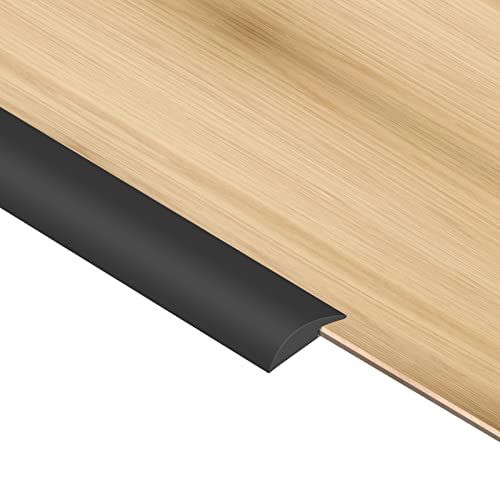 Gangdise Floor Transition Strip PVC Carpet & Floor Edging Trim Strip Self Adhesive Carpet Trim Suitable for Threshold Transitions with a Height Less Than 3 mm (6.56 Feet Black) | The Storepaperoomates Retail Market - Fast Affordable Shopping