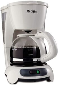 Mr. Coffee 4-Cup Coffee Maker Automatic Shut-Off Pause ‘n Serve Feature, White