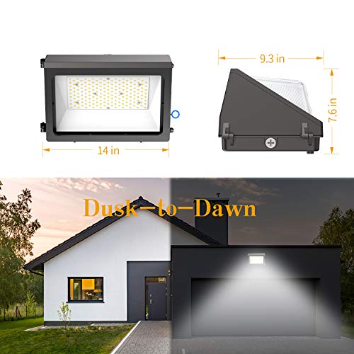 LED Wall Pack Light, 120W 15600LM with Dusk to Dawn Photocell 5000k (100-277V), DLC UL ETL Certified, Suitable for Outdoor Shop Commercial Security WallPack Lighting for Outside Warehouse, Parking Lot | The Storepaperoomates Retail Market - Fast Affordable Shopping