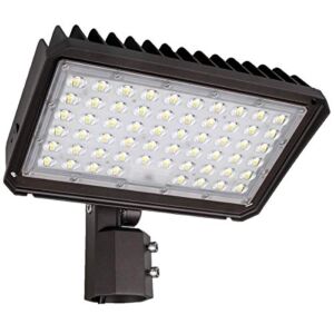 Kadision 150W LED Parking Lot Light with Dusk to Dawn Photocell, Flood Lights with Adjustable Slip Fitter for 2 3/8” Mounting Pole, 5000K 19500LM 100-277V ETL Listed Waterproof Outdoor Area Light