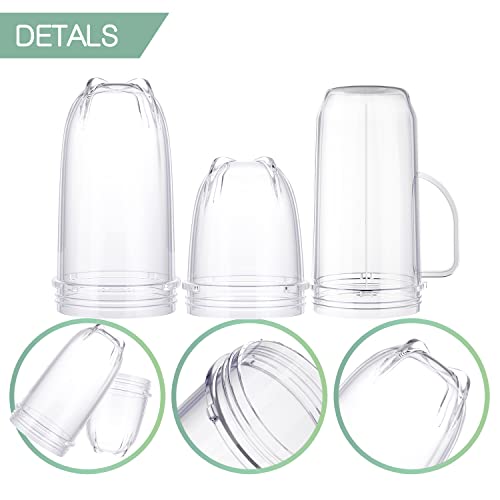 4-piece MB Blender Replacement Set 22oz Tall Mug Cup 16oz Cup 12oz Short Cup and Cross Blade Replacement Parts Compatible with Magic Bullet 250 watt Blenders Mb1001 Series | The Storepaperoomates Retail Market - Fast Affordable Shopping