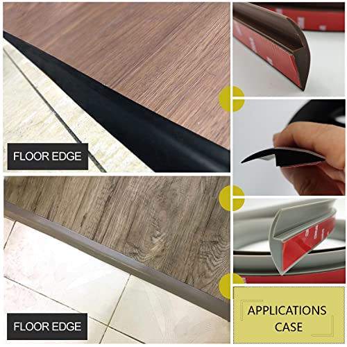 ZEYUE 6.56 FT PVC Carpet & Floor Edging Trim Strip-Threshold Transition Strips-Self Adhesive-Suitable for Threshold Transitions with a Height Less Than 5 mm Black | The Storepaperoomates Retail Market - Fast Affordable Shopping