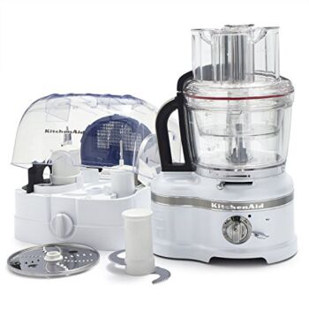 KitchenAid 16-Cup Food Processor w/Die Cast Metal Base & Commercial-Style Dicing Kit KFP1642FP Pro Line Series, Frosted Pearl White (Renewed) | The Storepaperoomates Retail Market - Fast Affordable Shopping