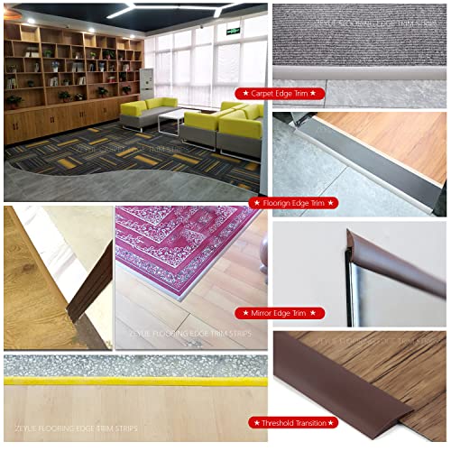 ZEYUE 6.56 FT PVC Carpet & Floor Edging Trim Strip-Threshold Transition Strips-Self Adhesive-Suitable for Threshold Transitions with a Height Less Than 5 mm Black | The Storepaperoomates Retail Market - Fast Affordable Shopping