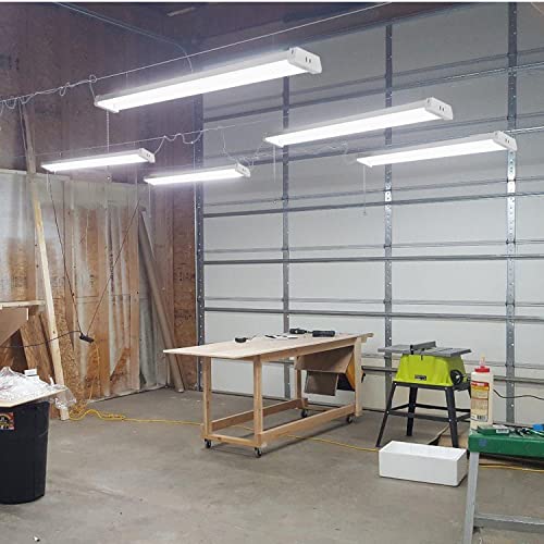 Linkable LED Shop Light for Garage, LED Workshop Light 42W [250W Equivalent] 5000lm 4FT, 6000-6500K Daylight White, 5-Year-Warranty, Shop Lights with Pull Chain (ON/Off) for Office Warehouse(4PK) | The Storepaperoomates Retail Market - Fast Affordable Shopping