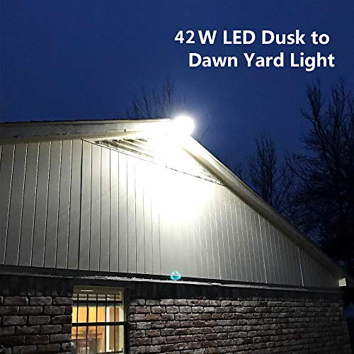 CINOTON LED Barn Light 42W, 5000K Daylight Dusk to Dawn LED Outdoor Lighting with Photocell, 4950lm LED Security Area Light, Replace Up to 400W Incandescent,Yard light for Farm/Garage/Sidewalk(4 pack) | The Storepaperoomates Retail Market - Fast Affordable Shopping