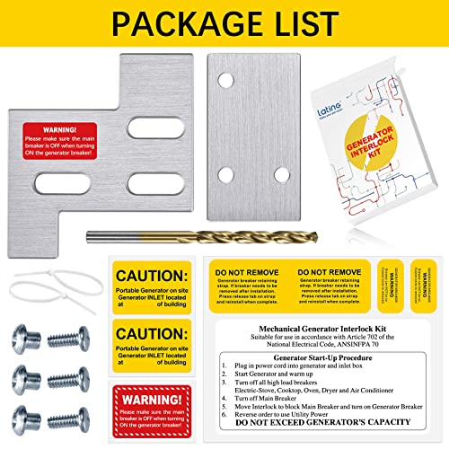 LATING Generator Interlock Kit for General Electric GE 150 and 200 Amp Panels with 1 1/4 Inches Spacing, Anodized Interlock Kit, Brushed Nickel | The Storepaperoomates Retail Market - Fast Affordable Shopping