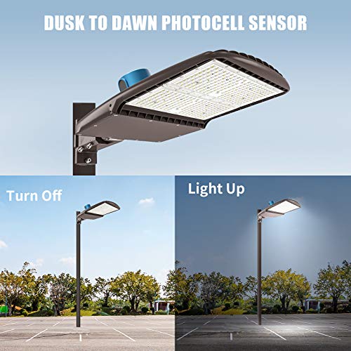 CINOTON 200W LED Parking Lot Pole Lighting-UL Listed, 28000lm Waterproof IP65 LED Parking Lot Lights with Dusk to Dawn Photocell 5000K Daylight 140 LM/W LED Shoebox Area Light 400W HID Equivalent | The Storepaperoomates Retail Market - Fast Affordable Shopping