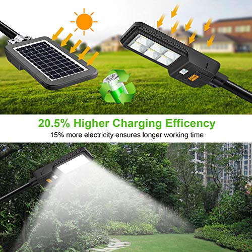 LEDMO 300W Soalr Street Lights Outdoor Dusk to Dawn Flood Light with Motion Sensor IP65 Waterproof 30000 Lm 6500K and New Lithium Battery Auto On/Off with Remote Control Solar Parking Lot Lights | The Storepaperoomates Retail Market - Fast Affordable Shopping