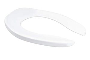 Centoco 500STSCCFE-001 Elongated Plastic Toilet Seat, Open Front No Cover Featuring Fast-N-Lock Mounting System, Heavy Duty Commercial Use, White