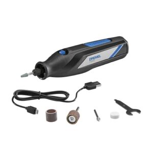 Dremel 7350-5 Cordless Rotary Tool Kit, Includes 4V Li-ion Battery and 7 Rotary Tool Accessories – Ideal for Light DIY Projects and Precision Work