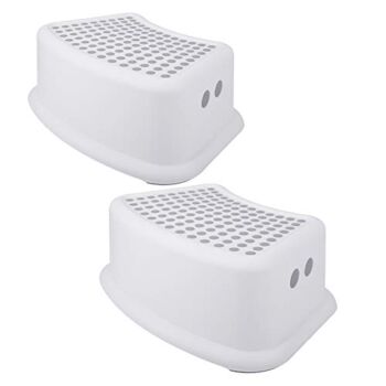Step Stool for Kids (2 Pack), Toddlers Stool for Potty Training, Bathroom, Kitchen, Bedroom, Toy Room and Living Room. Toilet Stools with Soft Anti-Slip Grips for Safety, Stackable (Grey) | The Storepaperoomates Retail Market - Fast Affordable Shopping