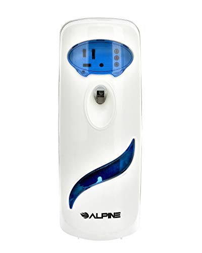 Alpine Industries Metered Aerosol Air Freshener Dispenser – Automatic Adjustable Fragrance Mister – Wall Mounted Timed Scent Sprayer – Clean and Fresh Scent (Blue and White) | The Storepaperoomates Retail Market - Fast Affordable Shopping