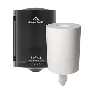 SofPull Centerpull Junior Capacity Paper Towel Dispenser Trial Kit by GP PRO, 58009, 1 Translucent Smoke Centerpull Paper Towel Dispenser, 58008 and 1 Centerpull Paper Towel Roll, 28125