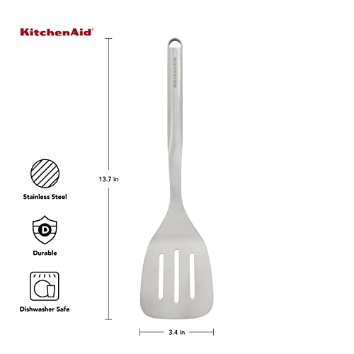 KitchenAid Premium Slotted Turner with Hang Hook, 13.6-Inch, Stainless Steel | The Storepaperoomates Retail Market - Fast Affordable Shopping