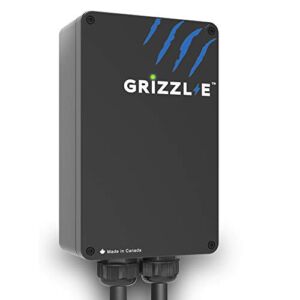 Grizzl-E New Level 2 Smart EV Charger, 16/24/32/40 Amp, NEMA 06-50/14-50 Plug, 24 feet Premium, Indoor/Outdoor Car Charging Station (Black, NEMA 06-50)