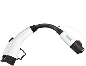 [Only for J1772 EVs] Lectron – Tesla to J1772 Adapter, Max 40 Amp & 250V – Compatible with Tesla High Powered Connector, Destination Charger, and Mobile Connector Only (White)