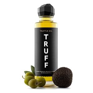 TRUFF Black Truffle Oil – Black Truffle Infused Olive Oil – Gourmet Dressing, Seasoning, Marinade, or Drizzle, Non-GMO, Gluten-Free, 6 fl.oz