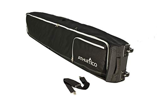 Athletico Rolling Double Ski Bag – Padded Ski Bag with Wheels for Air Travel (Black, 175cm) | The Storepaperoomates Retail Market - Fast Affordable Shopping