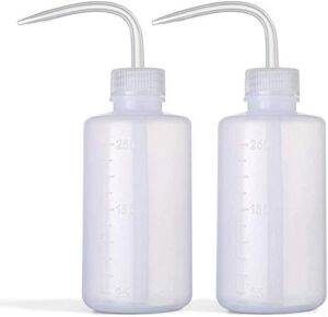 Wash Bottles – 2pcs 250ml Safety Wash Bottle Watering Tools, Economy Plastic Squeeze Bottle for Medical Label Tattoo Supplies Green Soap Cleaning Washing Bottle