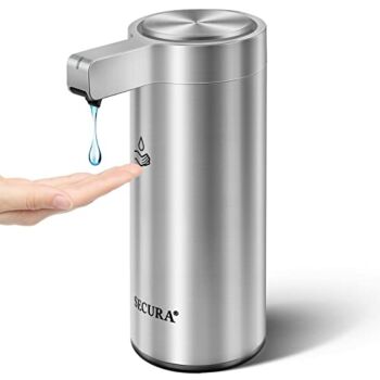 Secura Automatic Soap Dispenser, 9 oz/270ml Stainless Steel Touchless Soap Dispenser, Hands Free for Bathroom Countertop & Kitchen Sink | The Storepaperoomates Retail Market - Fast Affordable Shopping
