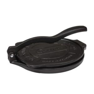 Victoria 8-Inch Commercial-Grade Cast-Iron Tortilla Press, Made from Super-Durable HD Iron, Made in Colombia