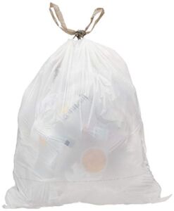 AmazonCommercial 18 Gallon Trash Compactor Bags /w Drawstrings – 2 MIL – 50 Count
