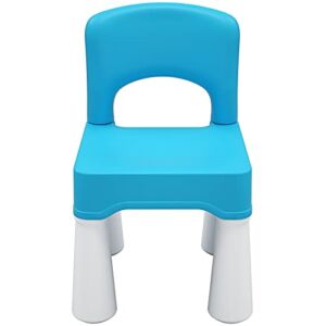 Plastic Kids Chair, Durable and Lightweight, 9.3″ Height Seat, Indoor or Outdoor Use for Toddler Boys Girls Aged 2+ Blue