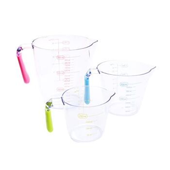 KUFUNG Kitchen Baking Plastic Measuring Cups Set for Dry or Liquid (3 pcs-Cup, Mixed Color) | The Storepaperoomates Retail Market - Fast Affordable Shopping
