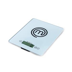 MasterChef Kitchen Scale for Food Ounces and Grams, Digital LCD Display, Baking Tool for Meal Prep and Cooking, Small & Portable Precision Scales (0.05oz) with Tempered Glass, 11lb Weight Capacity