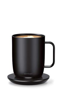 Ember Temperature Control Smart Mug 2, 14 oz, Black, 80 min. Battery Life – App Controlled Heated Coffee Mug – Improved Design