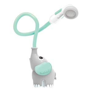 Yookidoo Baby Bath Shower Head – Elephant Water Pump with Trunk Spout Rinser – Control Water Flow from 2 Elephant Trunk Knobs for Maximum Fun in Tub or Sink for Newborn Babies (Turquoise)