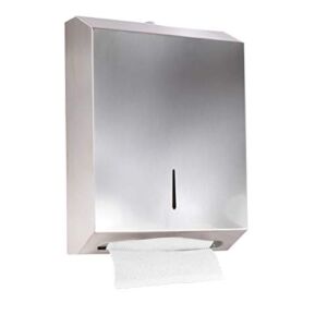 PENGKE Paper Towel Dispenser,304 Grade Stainless Steel with Lock Design,400 C-Fold Or 525 Multifold Capacity