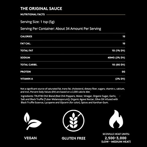 TRUFF Original Black Truffle Hot Sauce, Gourmet Hot Sauce with Ripe Chili Peppers, Black Truffle Oil, Organic Agave Nectar, Unique Flavor Experience in a Bottle, 6 oz. | The Storepaperoomates Retail Market - Fast Affordable Shopping