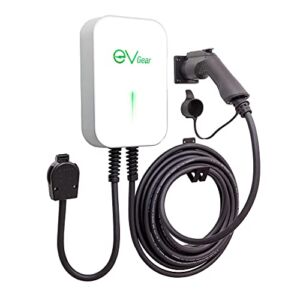 EV Gear Level 2 Electric Vehicle Wall Charger Station, 40 AMP/240v, 25Ft Cable, NEMA 14-50 Wall Plug, Replacement of/Compatible with Electric Vehicles Using SAE J1772 Plug