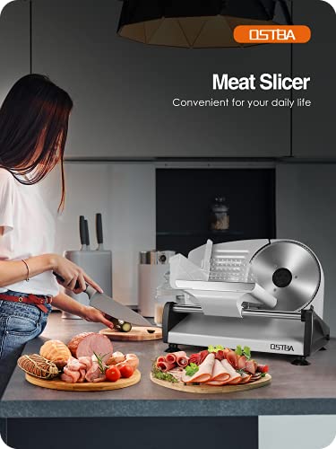 Meat Slicer 200W Electric Deli Food Slicer with Removable 7.5″ Stainless Steel Blade, Adjustable Thickness Meat Slicer for Home Use, Child Lock Protection, Easy to Clean, Cuts Meat, Bread and Cheese | The Storepaperoomates Retail Market - Fast Affordable Shopping