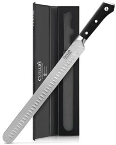 CUTLUXE Slicing Carving Knife – 12″ Brisket Knife, Razor Sharp Meat and BBQ Knife – High Carbon German Steel – Full Tang & Ergonomic Handle Design – Artisan Series