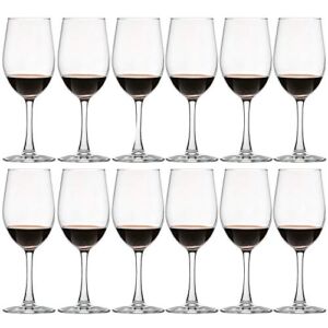 UMI UMIZILI 12 Ounce – Set of 12, Classic Durable Red/White Wine Glasses For Party