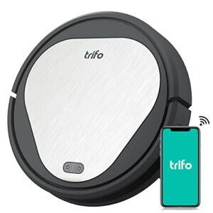 TRIFO Robot Vacuum Cleaner, Emma Pet Model, 4000Pa Suction Power, 110min Runtime, Hair-Free Extractor Brush, Self-Charging & 2.4GHz WiFi, Edge Cleaning, Anti-Fall Sensors, Ideal for Pets