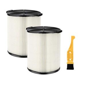 2-Pack VF4000 Replacement Filter for Ridgid 72947 Standard Wet dry Vac 5 to 20 Gallon 6-9 Gal Husky Vacuum Compatible WD5500 WD0671 RV2400A RV2600B Vac