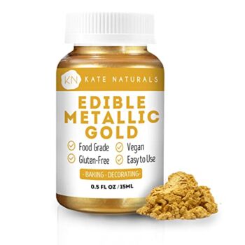 Edible Metallic Gold Dust for Cake Decorating Edibles & Cookies – Kate Naturals. Vegan & Gluten-Free. Easy-to-Use Formula for Baking, Chocolate, Kids. (.5oz/14g) | The Storepaperoomates Retail Market - Fast Affordable Shopping
