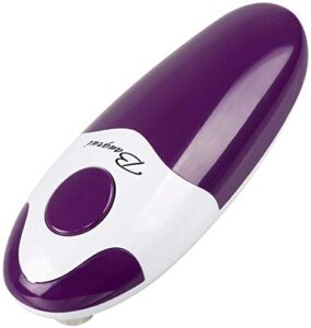 Kitchen Automatic Safety Cordless One Tin Touch Electric Can Opener& Bangrui Professional Electric Can Opener.One-touch switch .Smooth can edge.Being friendly to left-hander and arthritics!(Purple)