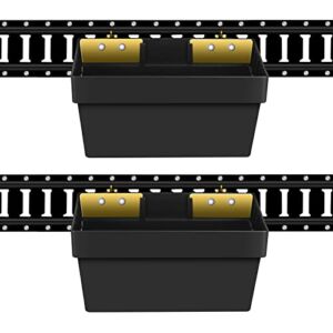 Onesnt 2 Pack E-Track Basket Storage Bin| E Track Box for Tool Organizer – E-Track Accessories for Enclosed Trailer, Workshop, & Garage -Storage e Track Organizer