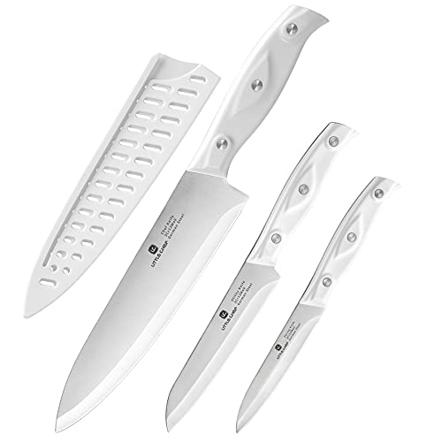 Chef Knife, Ultra Sharp Kitchen Knife, High Carbon Stainless Steel Chef knife set, 3-pc, 8 inch Chefs knife, 4.5 inch Utility Knife, 4 inch Paring Knife | The Storepaperoomates Retail Market - Fast Affordable Shopping