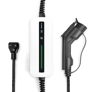 BESENERGY 16 Amp EV Charger Level 1 and Level 2 Charger SAE J1772 NEMA 6-20 Plug with NEMA 5-15 Adapter 110V-240V 25ft IP65 Portable EV Charging Cable Compatible with Type 1 EV Cars